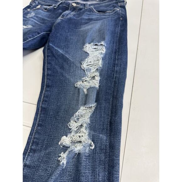 AG Adriano Goldschmied Jeans Women's 26 The Stilt Cigarette Roll Up Distressed - Picture 2 of 7